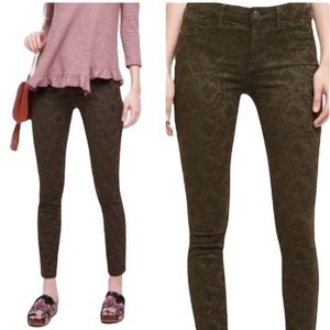 Anthropologie/Pilcro - Jacquard Pattern Skinny Pants, 28